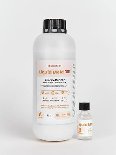 Resin Pro® Liquid Mold 30 – Silicone Flessibile (510 Gr) per Stampi Resistenti in Calcestruzzo, Gesso e Resine – Durezza 30 Shore A – Ideale per Forme Dettagliate e Materiali Pesanti