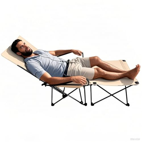 Liegestuhl, robuster Liegestuhl, Terrassenstuhl, Lounge, stabile Tragfähigkeit, bequeme Chaiselongue für Balkon, Bräunung, Terrasse, Pool, Camping, Rasen, Hinterhof