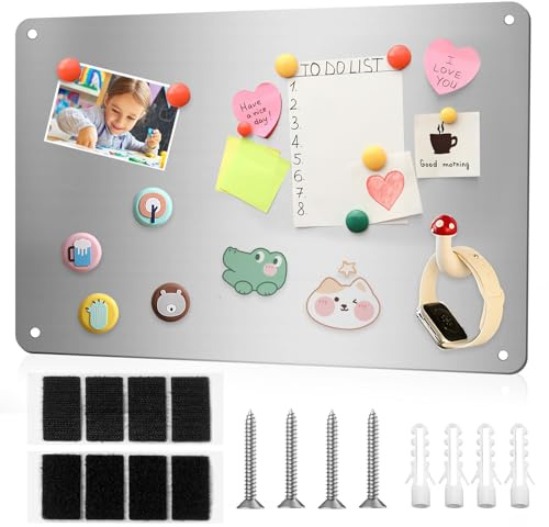 YushengTai Magnettafel 42x30cm A3 - Magnetische Whiteboard Selbstklebend Kratzfeste Metalltafel für Küche, Büro, Kühlschrank - Magnetwand für Notizen, Fotos, Gewürzgläser & Magnetbuchstaben