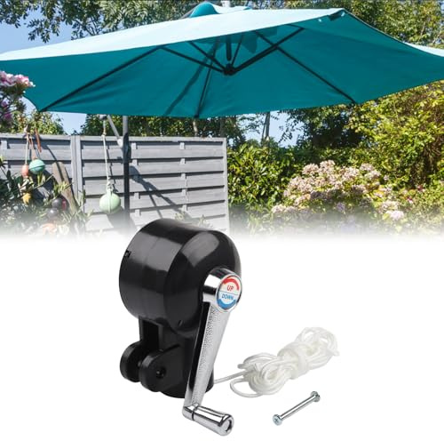 Kurbel für Outdoor-Regenschirme, robuster Metall-Schirmgriff Kurbel Ersatzteil, Stahlschirm-Kurbelgriff-Mechanismus, Ersatz für Terrasse, Deck, Outdoor, Garten, Sonnenschirm-Zubehör