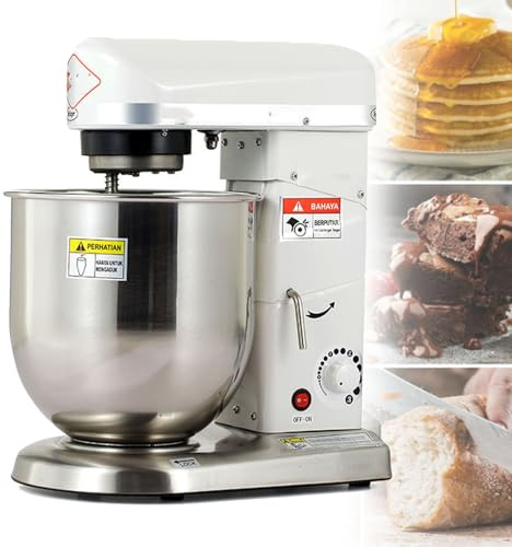 Pétrin électrique, pétrin professionnel 10 L, mixeur sur socle électrique, mixeur multifonction, 3 vitesses réglables, pour pâtisseries et desserts
