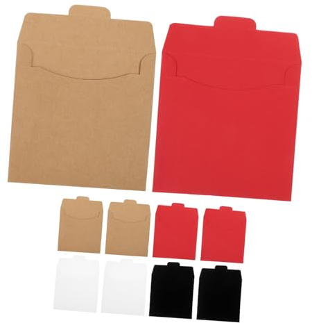 Yardenfun 20 Stück Kraftpapier Cd Hüllen in Farben Aufbewahrungstaschen für DVDs Vielseitig Einsetzbar für Organisation und DIY Tragbar und Einfach zu Handhaben