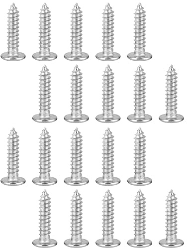 KinetiCore M3 x 5mm Phillips Flat Head Self-Tapping Screws, 20 Pack 304 Stainless Steel Cross Groove Full Thread Fasteners for Woodworking DIY Furniture Repair