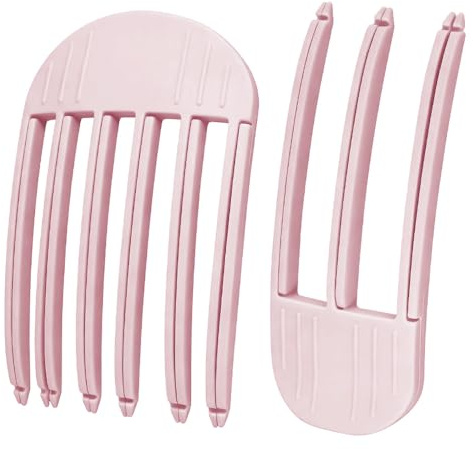 SDFWGG 2 Piezas Pinzas Voluminizadoras para Cabello Clips Sin Costuras para Peinar Pinzas para Raíz del Cabello para Volumen Instantáneo y Estilo Fluffy (Rosa)