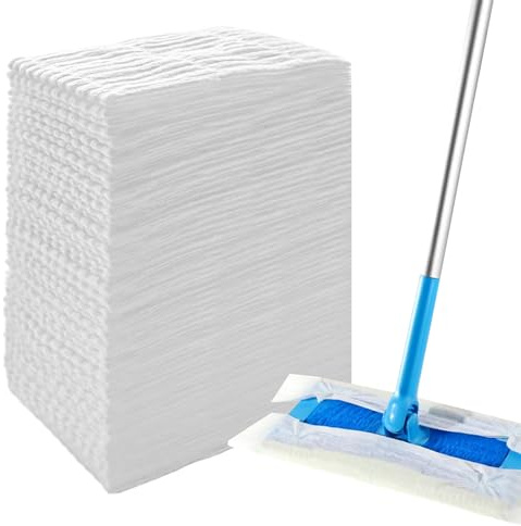 Uoxmiy 60 Pcs Disposable Dusting Cloths, Dry Sweeping Cloths Pads Duster Refills Compatible with Flash Speedmop for Floor Mopping and Cleaning