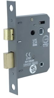 Bathroom Lock CE - Case Only – Durable Steel Mortice Lock Body for Internal Doors Providing Smooth Latch and Bolt Operation with Precision Fit for Professional Installations (76mm)