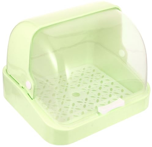 Lurrose Caja de Almacenamiento para Biberones con Gran Capacidad y Tapa, Organizador de Productos para Bebés en Material Pp Color Azul para Uso Diario
