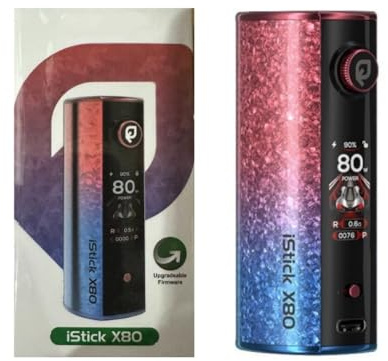 For Eeaf iStick X80 Box MOD Batteria integrata da 3200 mAh [5-80 W] Uscita regolabile con schermo TFT da 1,05 pollici Compatibile con Melo X Tank - Senza nicotina e senza liquido