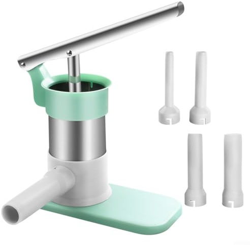 Sausage Filling Machine for Household Use with 4 Different Size Stuffing Tubes Stainless Steel and PP Construction for Durable Food Safe Operation (B)