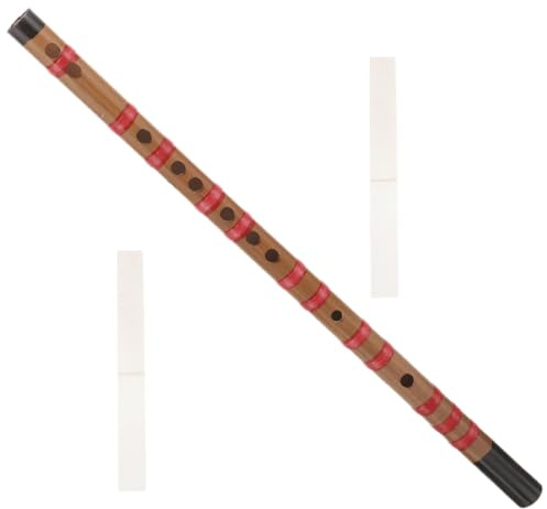 HOMOCONO Flauta de Bambú Tradicional para Estudiantes Principiantes, Instrumento Musical Ajuste de Afinación y Película Protectora, Uso en Enseñanza Musical, 20.47In