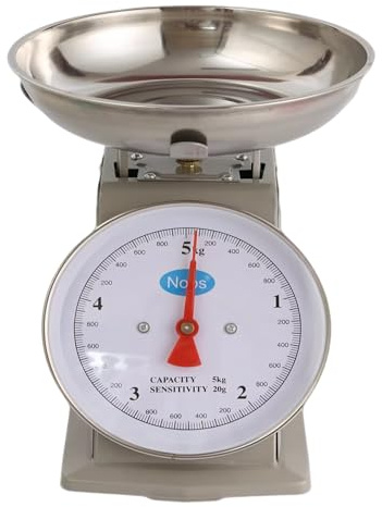Mechanical Kitchen Scale，Traditional Analogue Food Weighing Scale with Dishwasher Safe Bowl for Cooking & Baking, Easy Read Large Dial No Batteries Needed Perfect for Home Baking