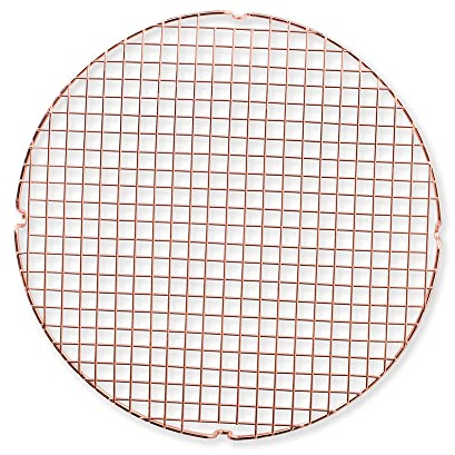 Nordic Ware Raffreddamento Rotonda Griglia Metallica placcata in Rame antiruggine, Accessori di Cottura Premium per servire i pacchi & i Dolci di Strato, Acciaio