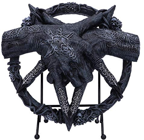 Nemesis Now Hold of Baphomet Handfreistehendes Schild, Schwarz, 24,5 cm