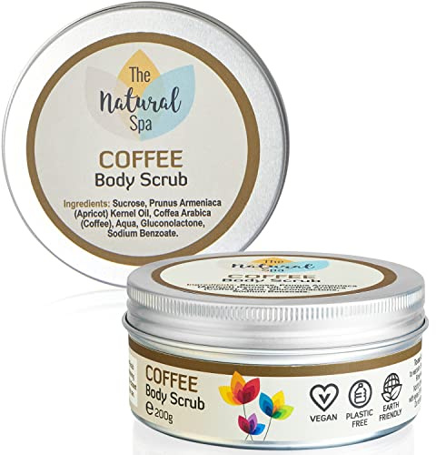 The Natural Spa Körperpeeling (2 x 200g Pack) Kaffee | Natürliche | Keine synthetischen Duftstoffe | Keine Nussöle | SLS-frei | Sanftes Peeling & Feuchtigkeitscreme
