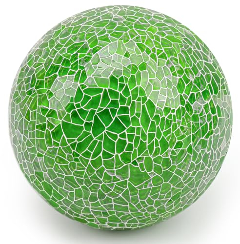 Woration 1 STÜCK Dekorativ Kugel Grün 8,5cm Tabelle Mittelstücks Kugel Glas Mosaik Sphäre Kugel Vases Schales Füllstoff Dekoration for ZuhausePartei Weihnachten Wohnen Zimmer