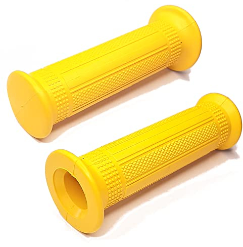 cyclingcolors Empuñaduras universale Manillar Moto 22mm (7/8) 24mm (1) puños Caucho Antideslizante Scooter ciclomotor (Amarillo)