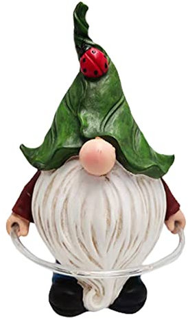 Statue de fée décorative, petite sculpture naine, modèle de fée créatif en résine, artisanat de jardin, lampe solaire décorative, veilleuse