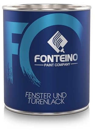 Fonteino Fenster und Türenlack 3in1 Holzfenster Fensterfarbe für Holz Metall Anthrazitgrau - 750ml