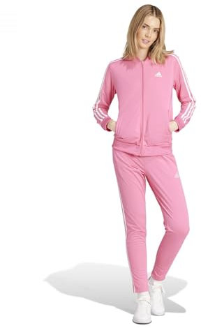 adidas Essentials 3-stripes Track Suit Tuta da ginnastica, pulse magenta/white, S Donna