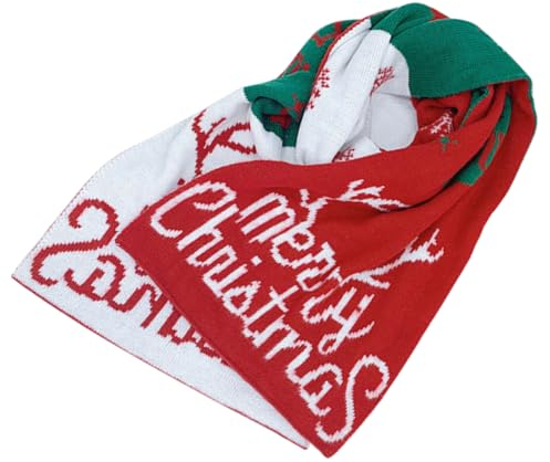 Holibanna Weicher Winterstrickschal Mit Elchgeweih-muster Gestrickt Vielseitig Kombinierbar Wärmend Für Damen Und Herren Für Herbst Und Weihnachtszeit