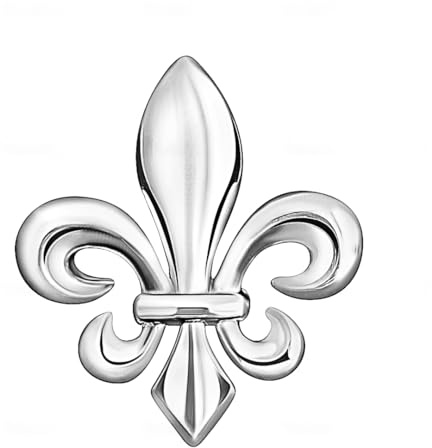 COOLMETALJACKET Broche en forma de flor de lirio | Broche clásico y elegante | Regalo de broche de novia para hombre | Accesorios de camisa francesa de lujo plateado, mm, Acero inoxidable, Nulo