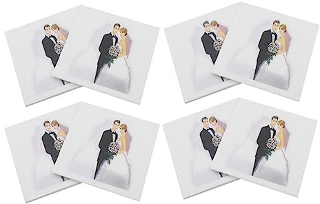 Cabilock 100 Stücke Serviette Hochzeit Muster Abendessen Servietten Papier Druck Hochzeit Bankett