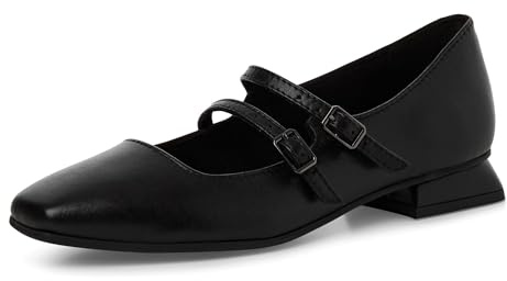 MARCO TOZZI Damen Ballerinas 2-22200-44, Zapatos Tipo Ballet Mujer, Negro, 38 EU