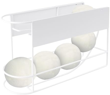 Gehilome Magnetischer Trocknerballhalter, automatische Aufbewahrung und Spender, Eisen-Wolle, Trocknerball-Organizer für Waschküchen-Essentials