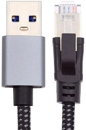 xiwai Cable de red USB a Ethernet USB 3.0 tipo A a RJ45, cable macho de alta velocidad, 1000 Mbps, Gigabit conectado directamente, red LAN compatible con USB 2.0 para portátil de 1,20 m