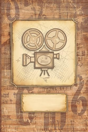Film - Notizbuch: Notizheft im altmodischen vintage Stil || Mit Rätseln zum Thema Filmproduktion || Ideal als Geschenk für Filmemacher, Schauspieler, Regisseur, Filmproduzent etc.