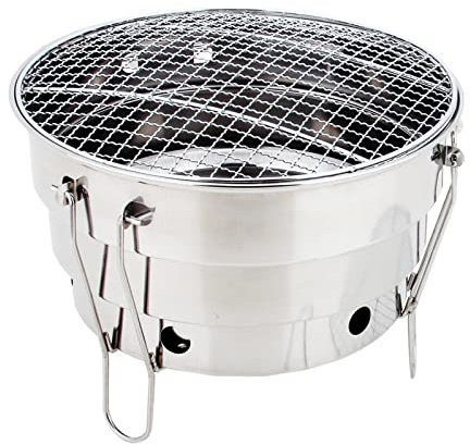 Mini parrilla de carbón portátil plegable de acero inoxidable para barbacoa al aire libre