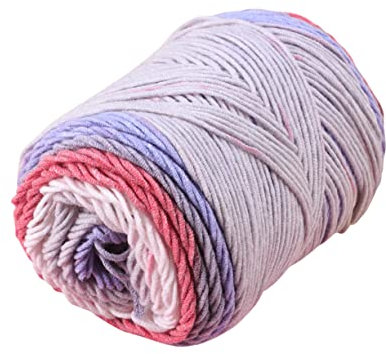 LALAFINA Rainbow Cotton Yarn for Knitting and Crochet of Yarn for Hat and Sweater Projects for Hand Knitting