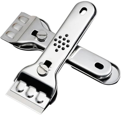 Küchenkeramik-Induktionskochfelder Glaskeramik-Kochfeldschaber-Reinigungswerkzeug mit Klinge Farbschaber-Werkzeug, Silber, 13,5 x 4,5 cm