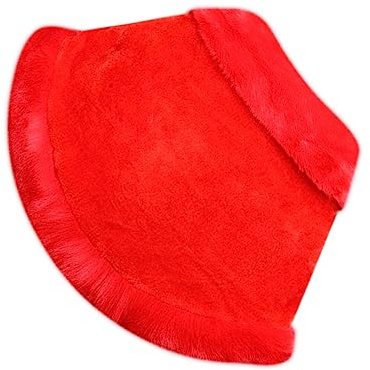 Beavorty Scià di Peluche Calda per Inverno Accessorio Elegante per Abito da Sposa Mantellina di Peluche Spalle Rosso Realizzata in Materiale Resistente e Sicuro