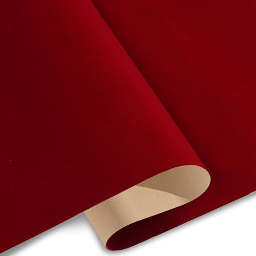 Decotalk Papier Adhesif pour Meuble Rouge Foncé 40X300cm Papier Collant pour Meuble Rouge Revetement Mural Vintage Chambre Épaissir Rouleau Adhésif Decoratif Bote À Bijoux Placard Tiroir Bibliothèque