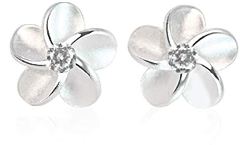 kvinnors s925 örhängen/små färska plommonblomma diamantörhängen/mode temperament örhängen studenter/födelsedagspresenter till vänner, örhänge