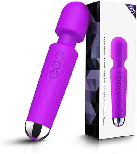 Vibrator Dildo Sex Toys for Women, Silent Wand Vibrators with 20 Vibrating Modes, Adult Sex Toyscouples for Women Couples, Bullet Vibabrator for Clitoral G Spot Anal Stimulation Quick Relaxation