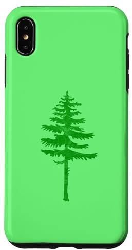 Arbre à Feuilles persistantes Style forêt Verte Bois d'extérieur Coque pour iPhone XS Max