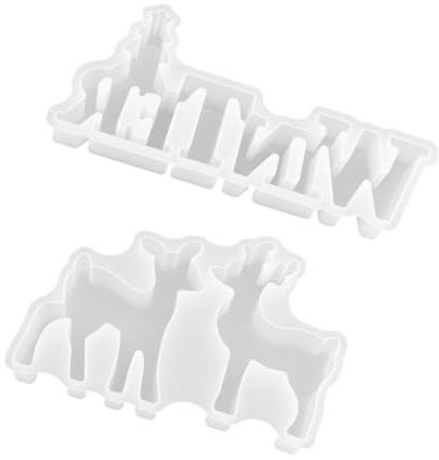 Stampi in silicone a forma di cervo natalizio stampi in silicone per fare sapone regalo di festa resina epossidica cervo inverno Script Cast