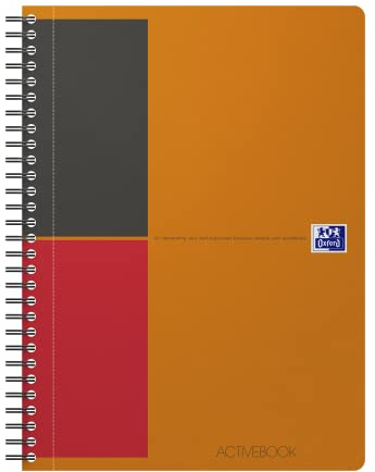 Oxford Activebook Interantional B5, liniert, 160 Seiten, versetzbares Register, Dokumententasche