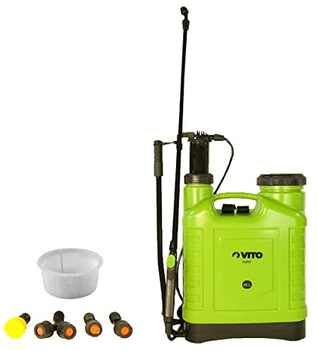 VITO - Pulvérisateur à main 16L Spray et Jet Végetaux accessoires 3 buses Jardin, Potager, Toiture