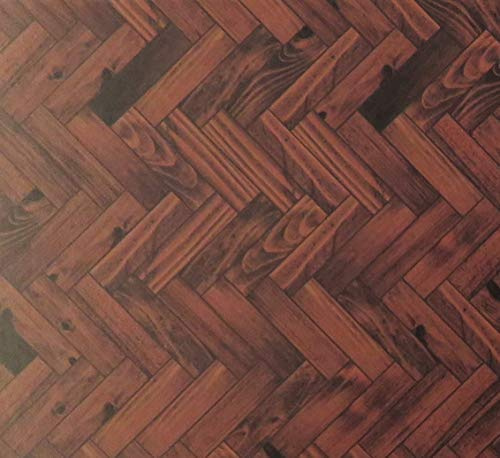 Melody Jane Dolls House Parquet Floor Sheet Gloss Card Dark Oak Miniature 1:12 Flooring