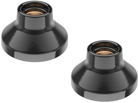 ledscom.de 2 lámparas de techo/portavelas ELEKTRA, porcelana, negro brillante, 1x E27 máx. 300 W
