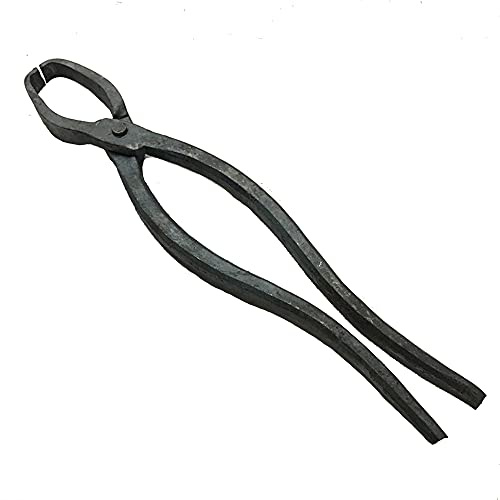 Tenaza de forja Pinza de herrero de nariz redonda para Blacksmith Forge Tenaza de forja 380mm de longitud Tenaza de forja para Engineer Blacksmith Forge