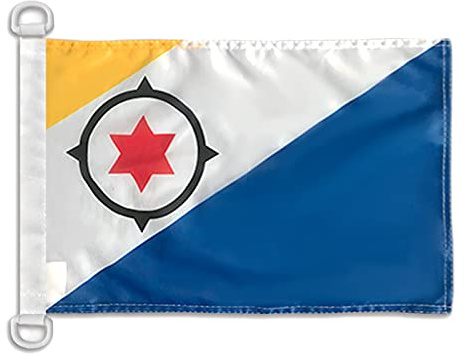 AZ FLAG Bandera Náutica Isla de Bonaire 45x30 cm Anillas Plástico | Uso exterior y náutico Enseña náutica neerlandesa resistente a la intemperie con costuras dobles y bordes reforzados
