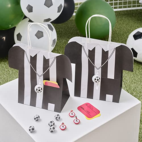 Ginger Ray Referee Shirt Football Kids Party Bags with Whistles and Card Tags
