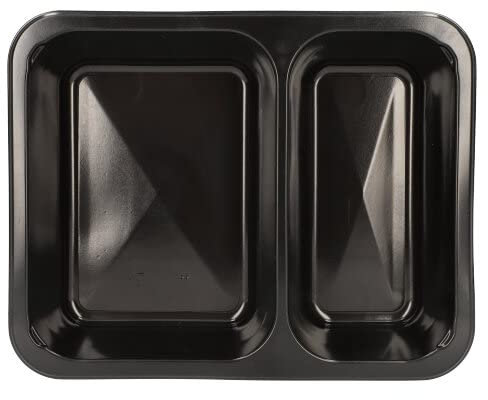PAPSTAR 500 Mikrowellenschalen, PP 2-geteilt 1205 ml schwarz Menüschalen