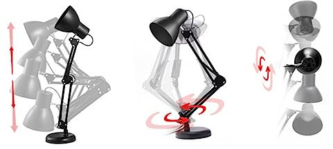 HOMSFOU Schreibtischlampe Tischlampen Led Clip