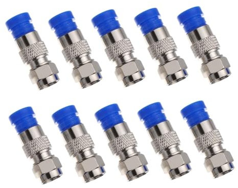 UPKOCH 10pcs F Type Plug Waterproof Connector Adapter for 75-5 TV Cable Antenna Supplies