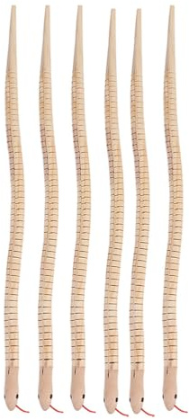 BESTonZON Holzschlange Spielzeug 12 Zoll Flexible Holz Schlange Zum Bemalen Kinder Party Scherzartikel Realistische Holzschlangen